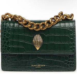 NWT Kurt Geiger Shoredich Small Cross Body - Dark Green